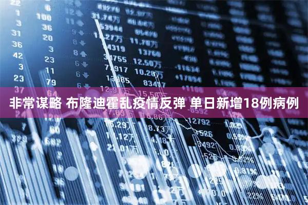 非常谋略 布隆迪霍乱疫情反弹 单日新增18例病例